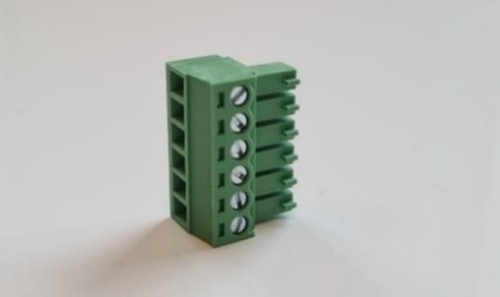 Plastic green power connector with six pins