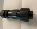 Black oblong plastic single-phase connector