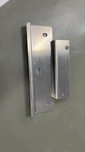 Silver aluminum mounting plate with irregular shape