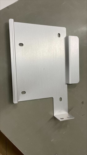 Silver aluminum mounting plate with irregular shape