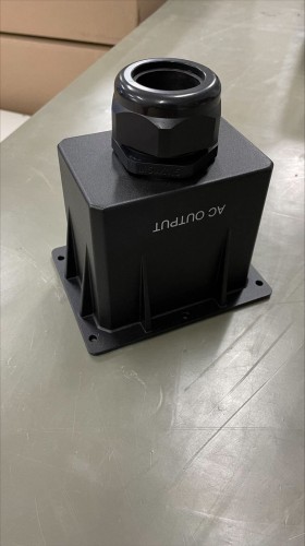 Black rubber oblong housing