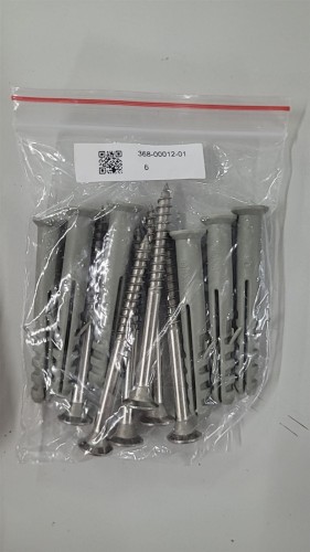 Set of silver expansion screws