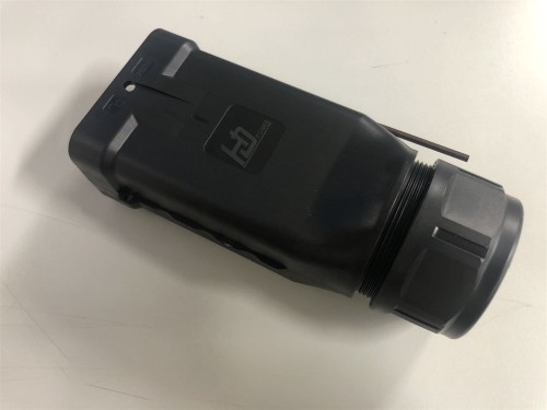 Black oblong plastic cover