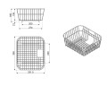 Smeg – Koszyk ze stali nierdzewnej do zlewozmywaków 340x400x180 mm - DB34