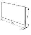 Smeg – Płyta przeciwtłuszczowa, 120x75 cm, do kuchni wolnostojącej Opera (A3-7, A4), stal nierdzewna - KIT1A3-6