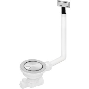 Smeg – Zestaw odpływowy, standardowy z prostokątnym przelewem do zlewozmywaków 1-komorowych - RND1V