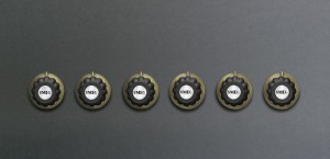 Smeg – Zestaw pokręteł do płyty - Cortina Antracytowy/Postarzane srebro (6 szt.) - 6MP700AO